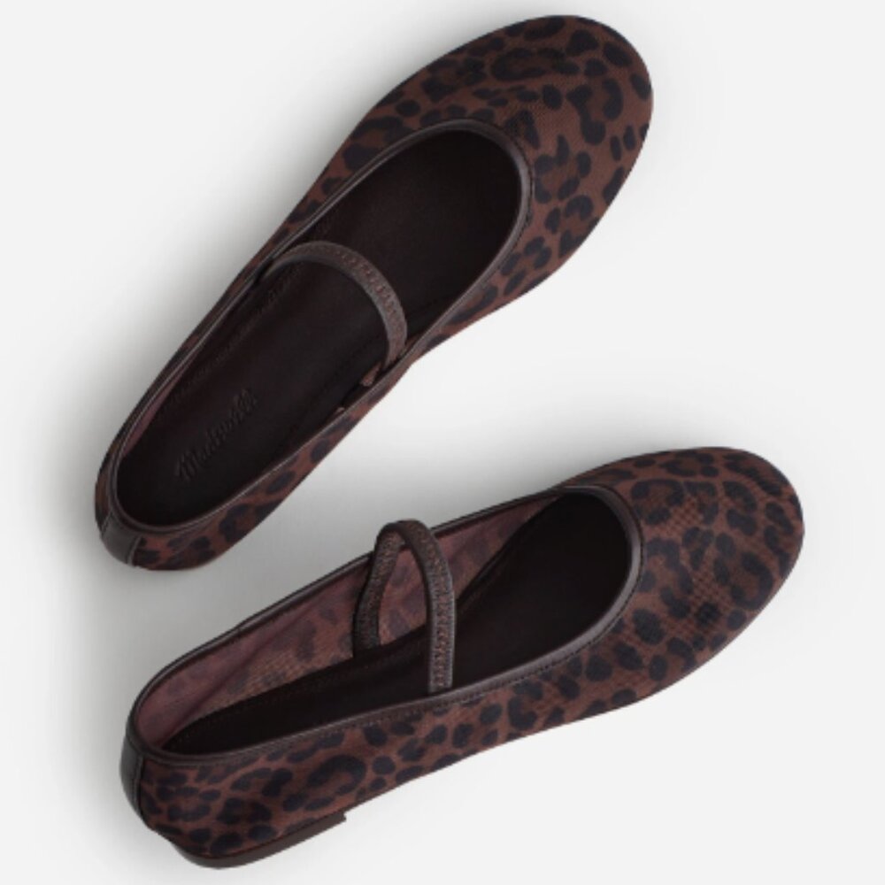 Madewell Greta Flat NEW Size 8.5 - Leopard Mesh